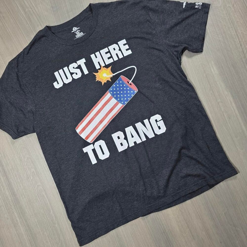ASMDSS Just Here To Bang Novelty Tee 2X
